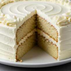 Classic White Cake with Vanilla Frosting