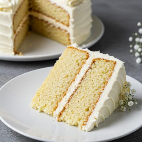 Classic White Cake with Vanilla Frosting