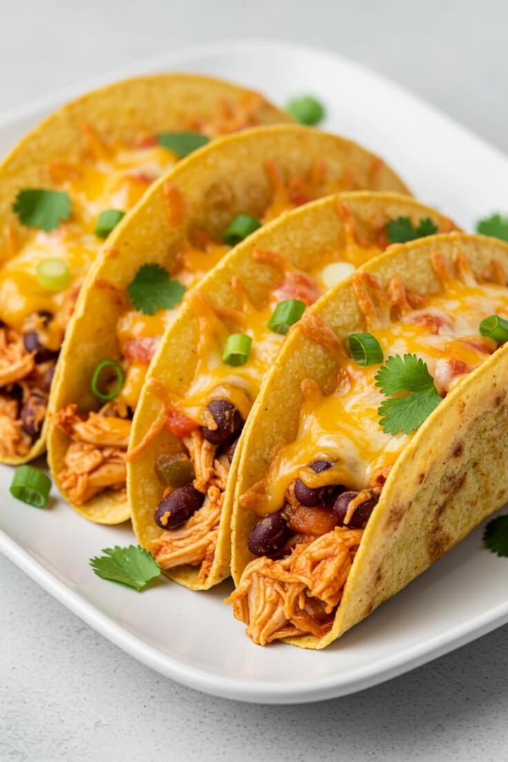 Best Cheesy Baked Chicken Tacos Recipe