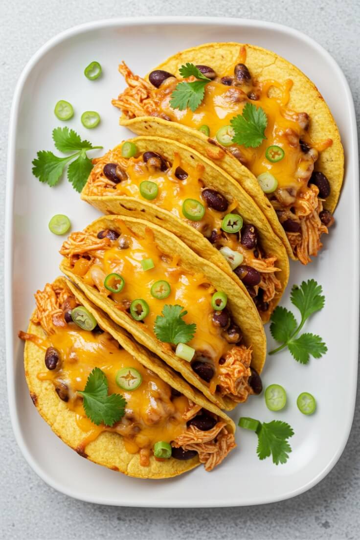 Best Cheesy Baked Chicken Tacos Recipe