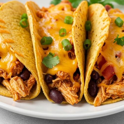Best Cheesy Baked Chicken Tacos Recipe