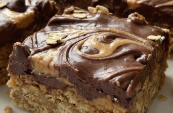 Chocolate Peanut Butter Oatmeal Bars – Easy & Delicious