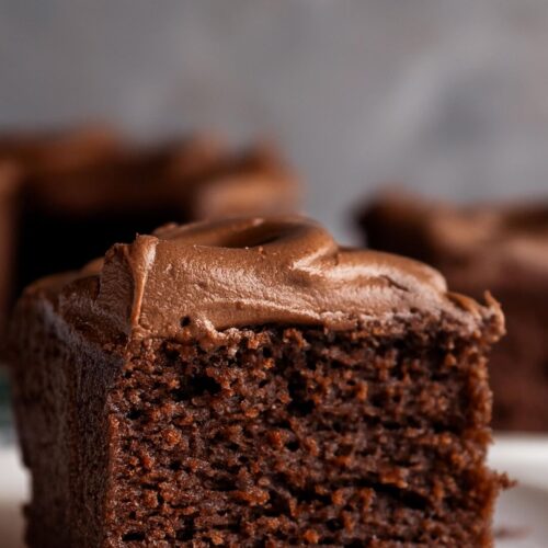 Chocolate Snack Cake is a simple yet decadent dessert that features a moist, fluffy texture and a rich chocolate flavor. Topped with a thick layer of creamy chocolate frosting, this cake is perfect for satisfying your sweet cravings.