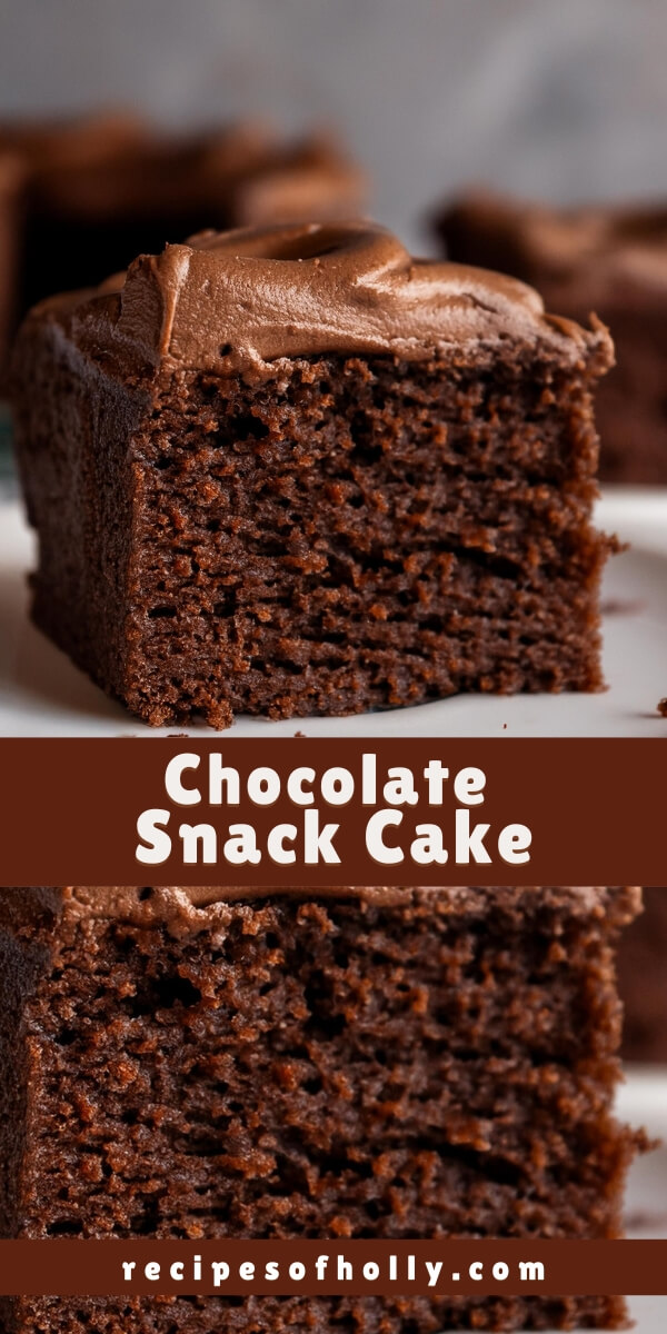 Chocolate Snack Cake is a simple yet decadent dessert that features a moist, fluffy texture and a rich chocolate flavor. Topped with a thick layer of creamy chocolate frosting, this cake is perfect for satisfying your sweet cravings.