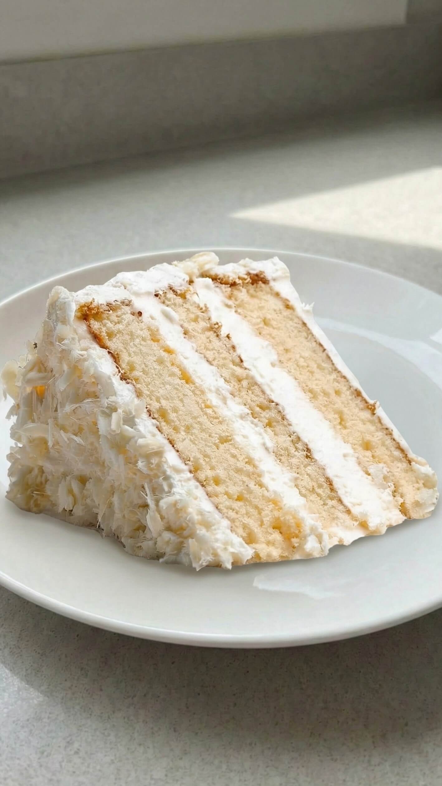 Coconut Cake With Coconut Cream Buttercream