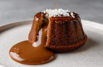 Salted Caramel Chocolate Cake is a rich and luxurious treat that combines deep chocolate flavors with gooey salted caramel.