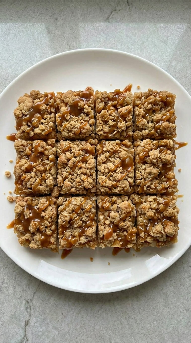 Easy Apple Crumb Bars with Caramel (So Good!)