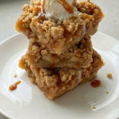 Easy Apple Crumb Bars with Caramel (So Good!)