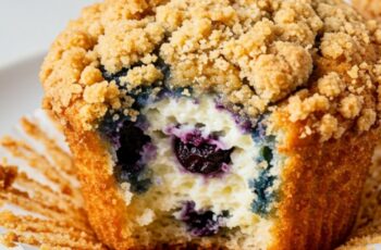These Blueberry Cream Cheese Muffins are soft, fluffy, and bursting with juicy berries and creamy filling—perfect for cozy breakfasts, weekend baking, or impressing guests with minimal effort