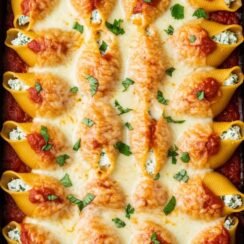 Cheesy Ricotta Stuffed Pasta Shells Recipe