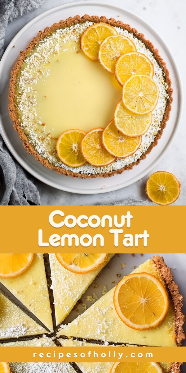 Coconut Lemon Tart is a refreshing, tropical-inspired dessert featuring a crisp coconut crust filled with silky, tangy lemon curd. The combination of bright citrus and sweet coconut creates a light yet satisfying treat that’s as beautiful as it is delicious. Perfect for spring and summer gatherings or anytime you want a dessert that feels like sunshine.