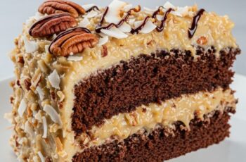 Decadent chocolate layers sandwiched with rich, gooey coconut‑pecan filling—this German chocolate cake is the ultimate celebration dessert with nostalgic, indulgent vibes.