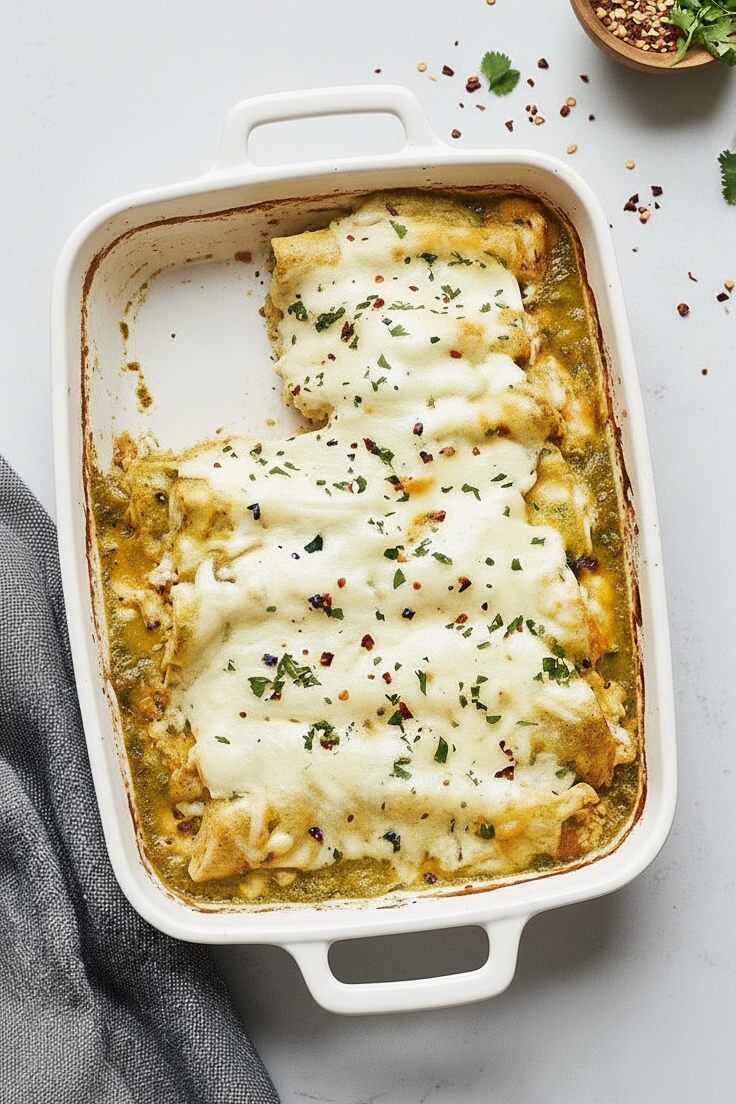 Green Chicken Enchiladas Recipe – Creamy & Flavorful