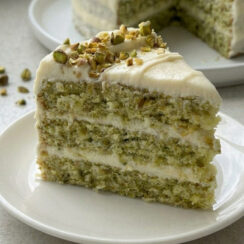 Pistachio Cake with Cream Cheese Frosting – Moist & Delicious