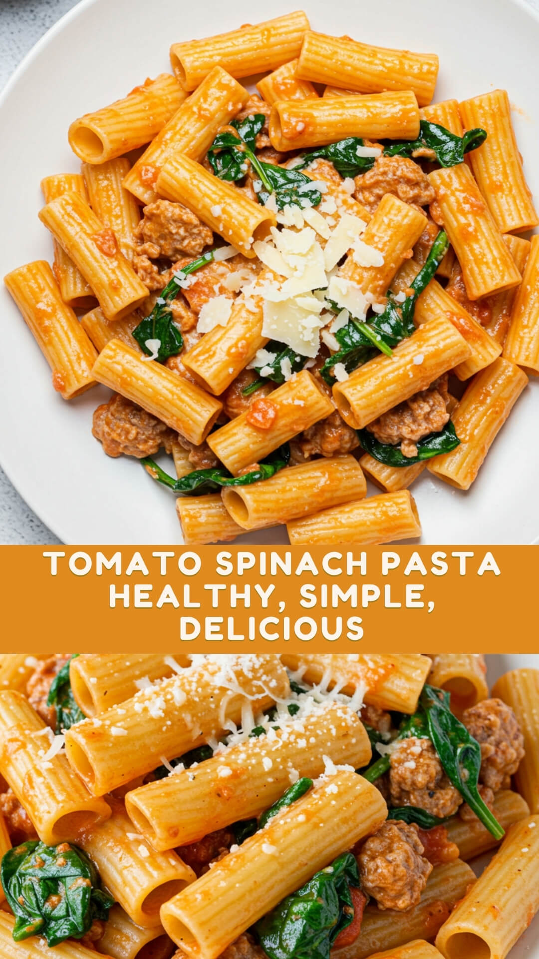 Tomato Spinach Pasta – Healthy, Simple, Delicious