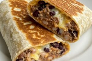 Bean and Cheese Burritos are a quick, comforting classic—loaded with creamy refried beans, melted cheese, and all your favorite toppings for the perfect bite! 🌯🧀🥑