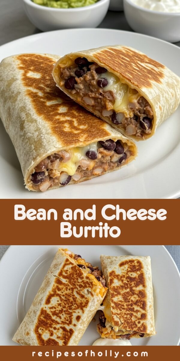 Bean and Cheese Burritos are a quick, comforting classic—loaded with creamy refried beans, melted cheese, and all your favorite toppings for the perfect bite! 🌯🧀🥑