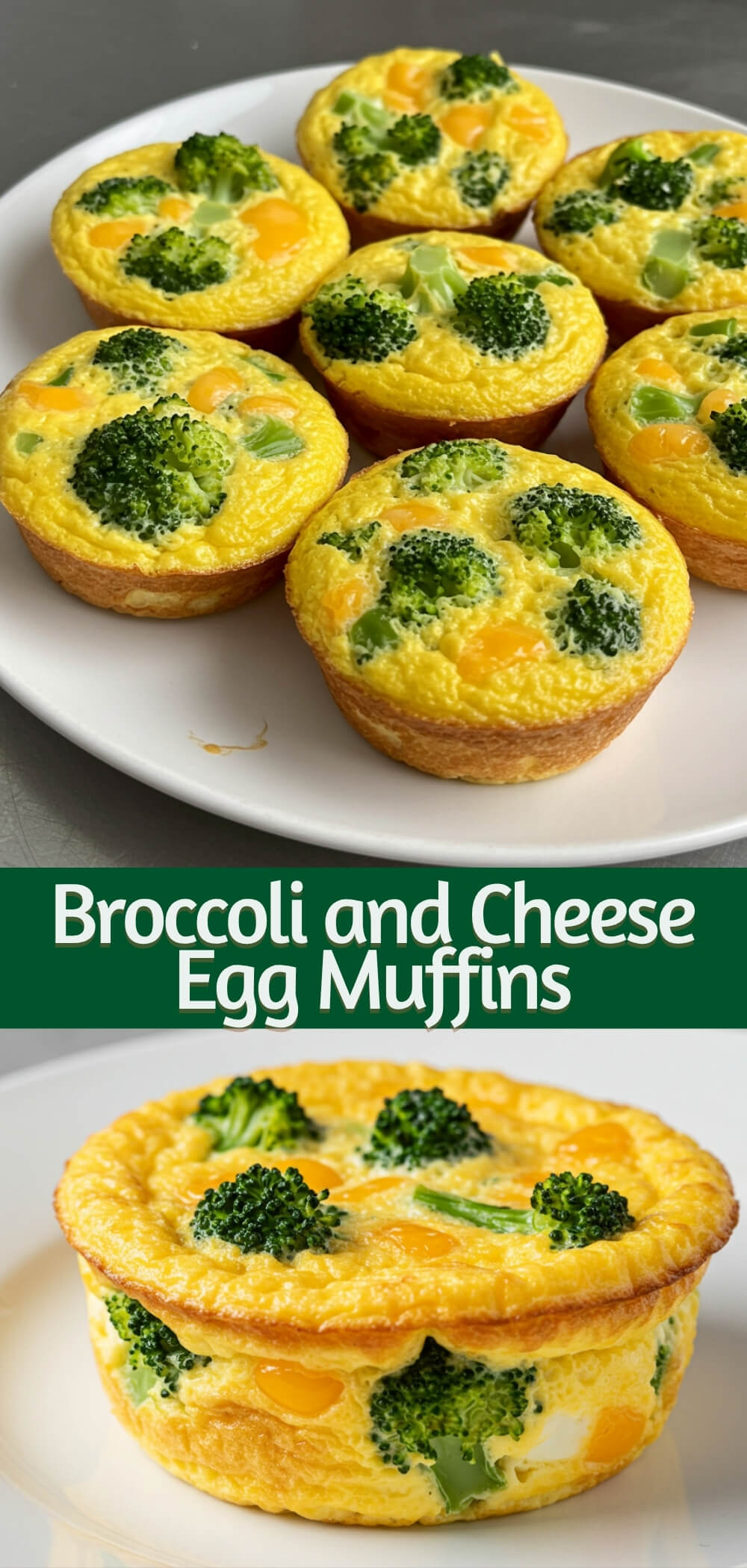 Broccoli and Cheese Egg Muffins are the ultimate meal-prep breakfast! Packed with protein, cheesy flavor, and veggies to fuel your day the healthy way