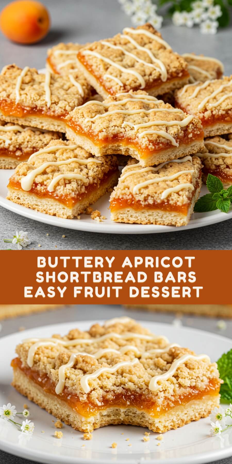 Buttery shortbread layered with golden apricot jam—these bars are sweet, tangy, and totally irresistible for tea time or dessert! 🍑🍪