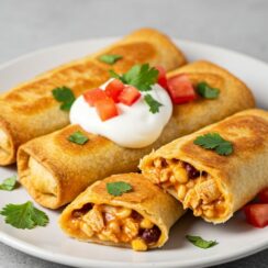 Crispy on the outside, cheesy and flavorful on the inside—these Chicken Chimichangas are the ultimate comfort food!