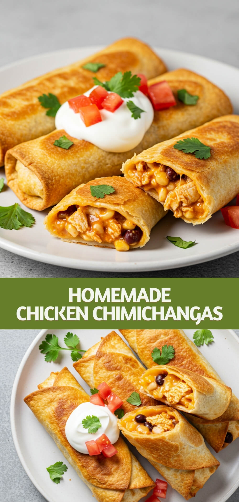 Crispy on the outside, cheesy and flavorful on the inside—these Chicken Chimichangas are the ultimate comfort food!