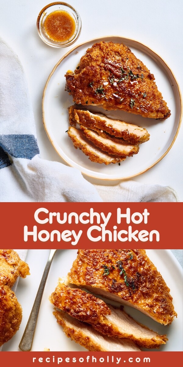 Crunchy Hot Honey Chicken is coated in crispy cornflakes and drizzled with spicy-sweet honey for the ultimate bold, juicy, flavor-packed bite