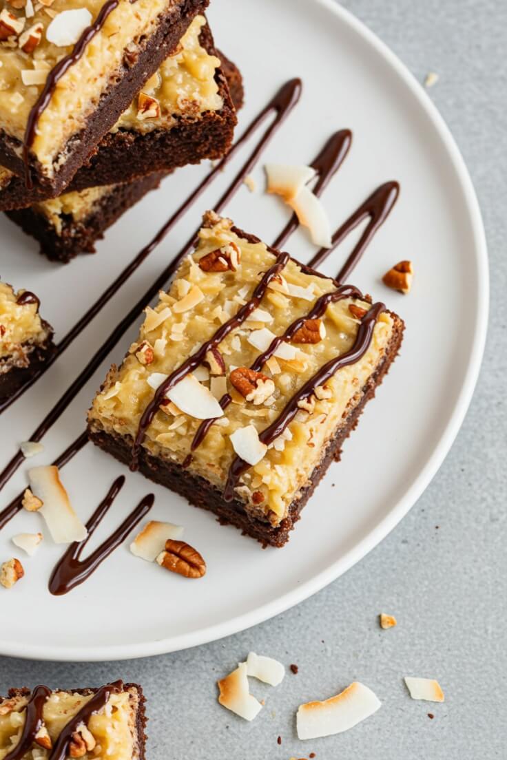 Fudgy German Chocolate Brownies Recipe