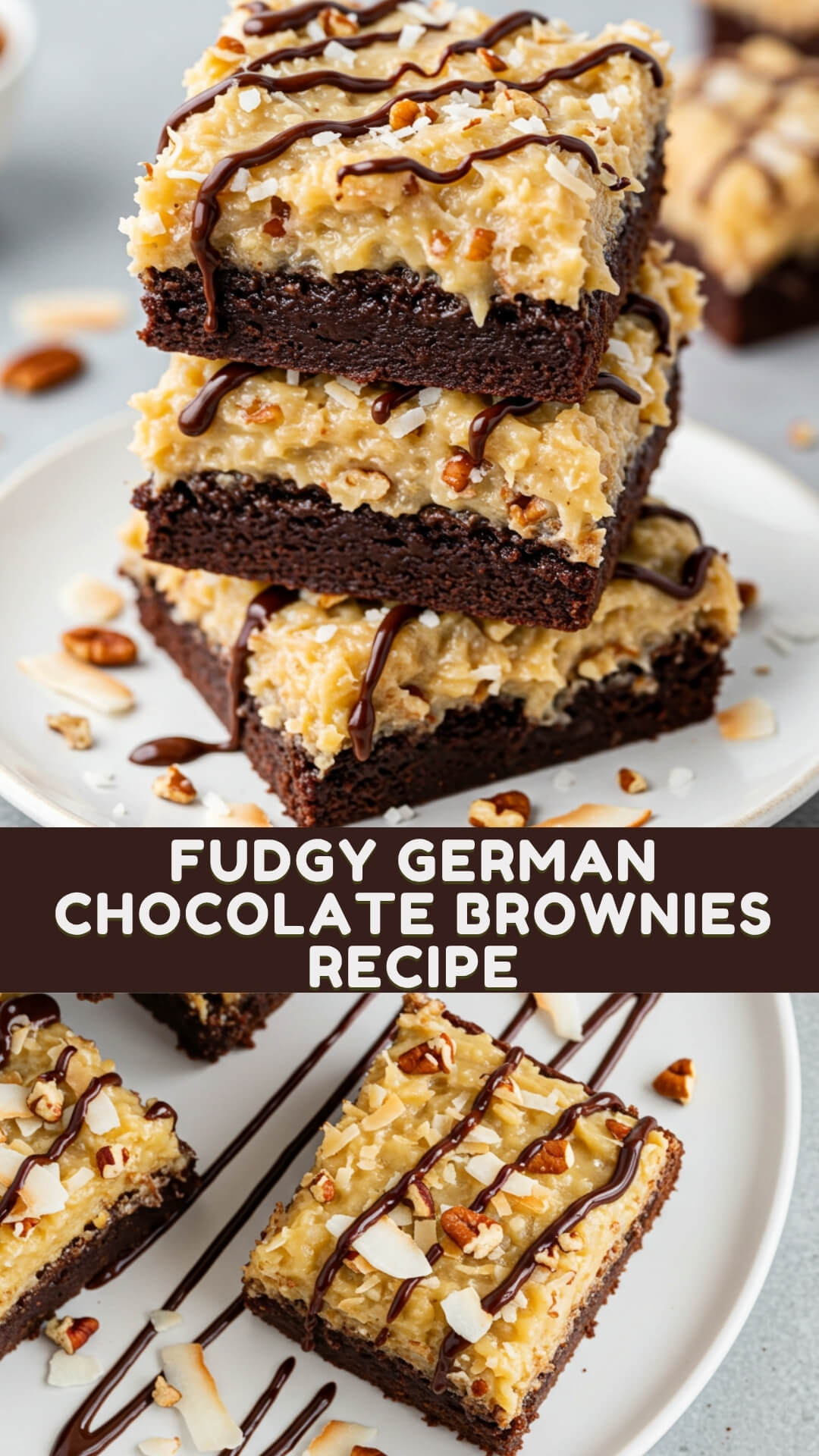 Fudgy German Chocolate Brownies Recipe
