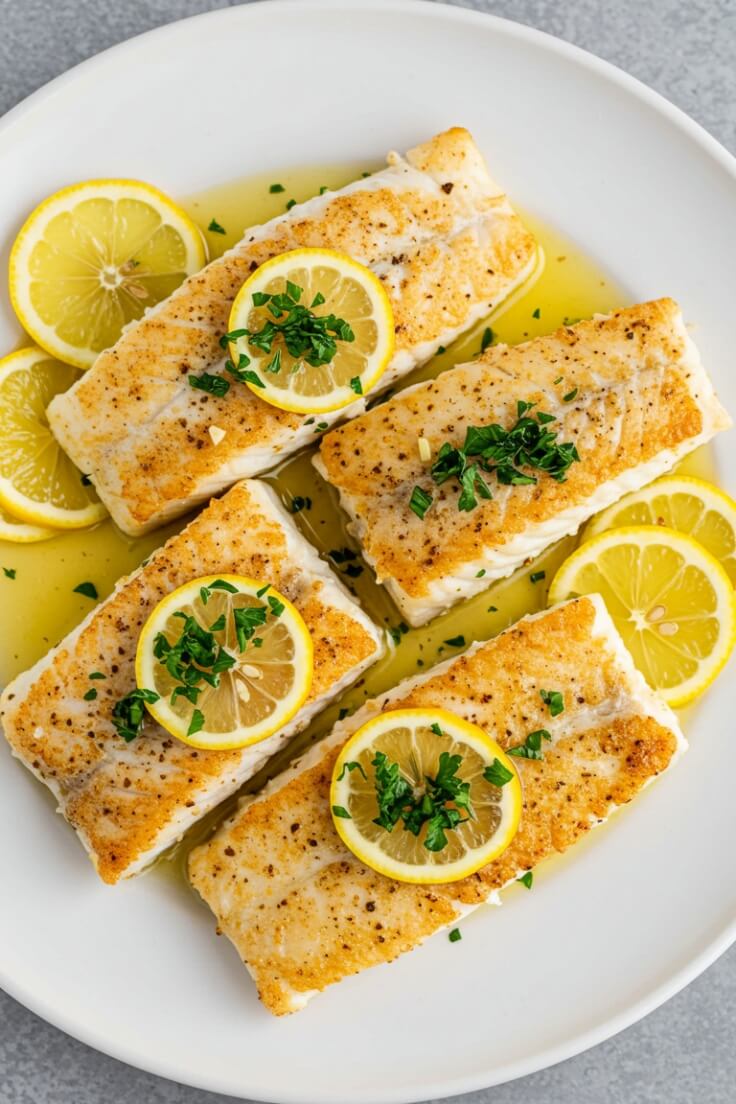 Lemon Butter Cod is flaky, tender, and bathed in a zesty, garlicky butter sauce with fresh herbs and a hint of spice—a quick yet elegant weeknight dinner!