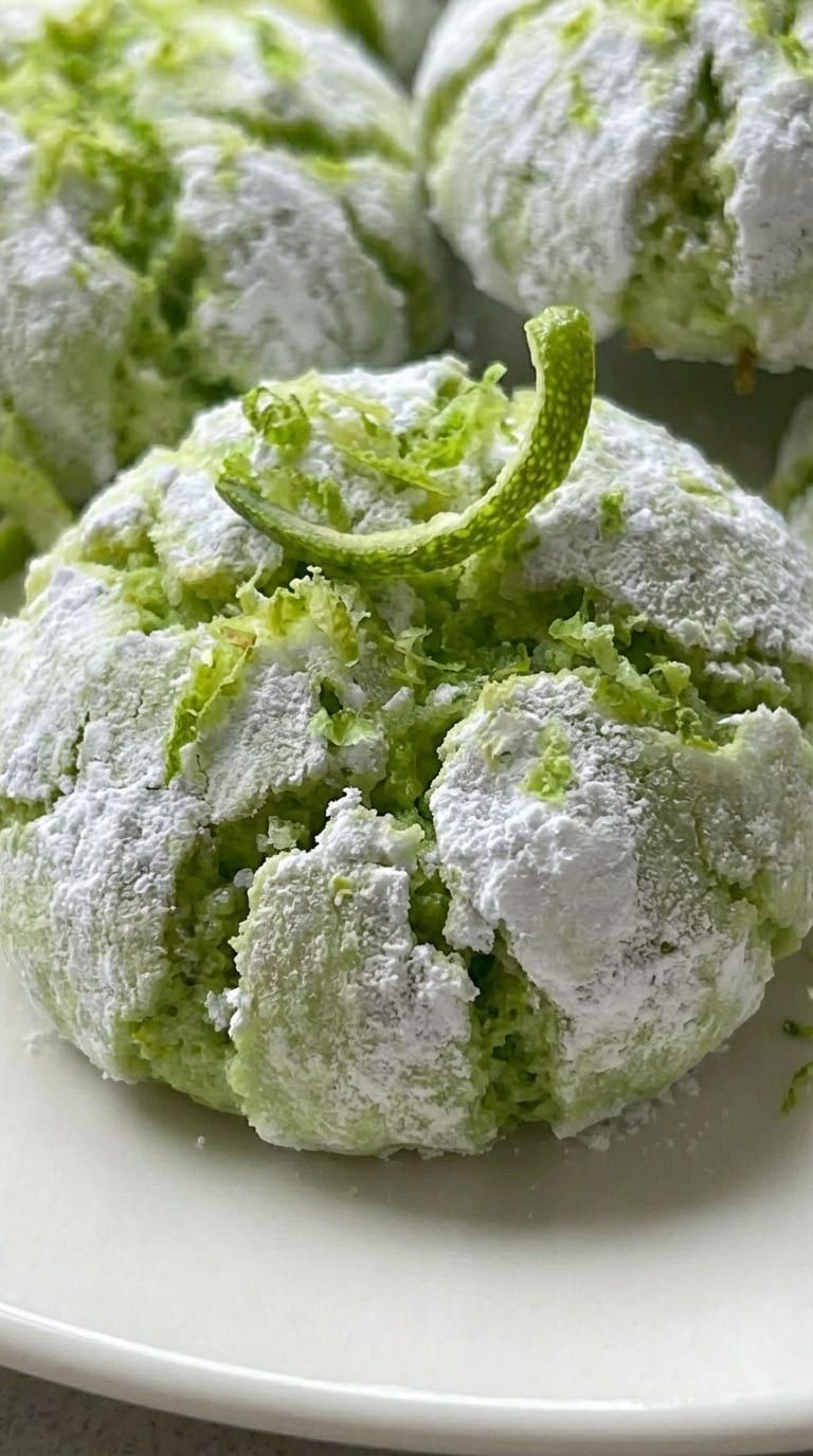 Lime Crinkle Cookies Recipe – Bright, Sweet & Delicious