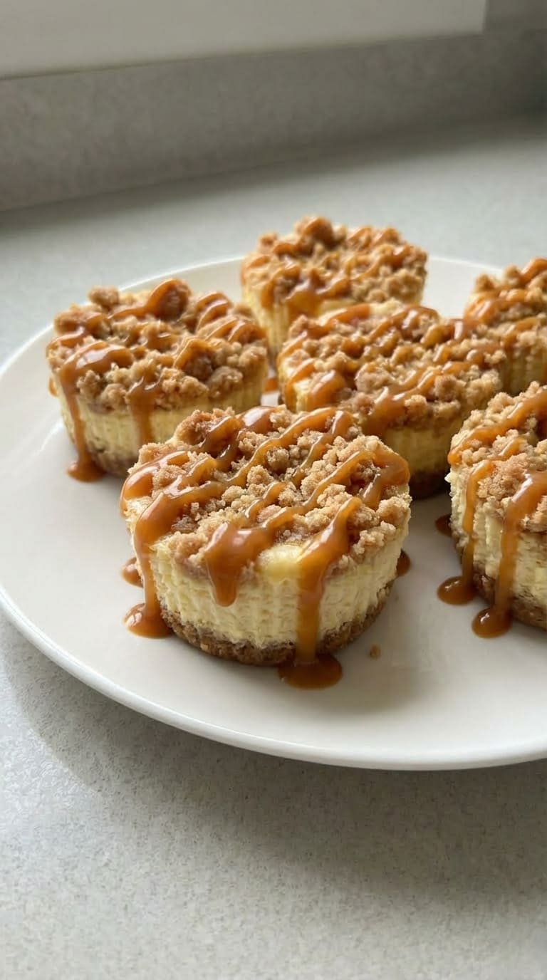 Easy Mini Apple Cheesecakes (With Cinnamon Streusel!)