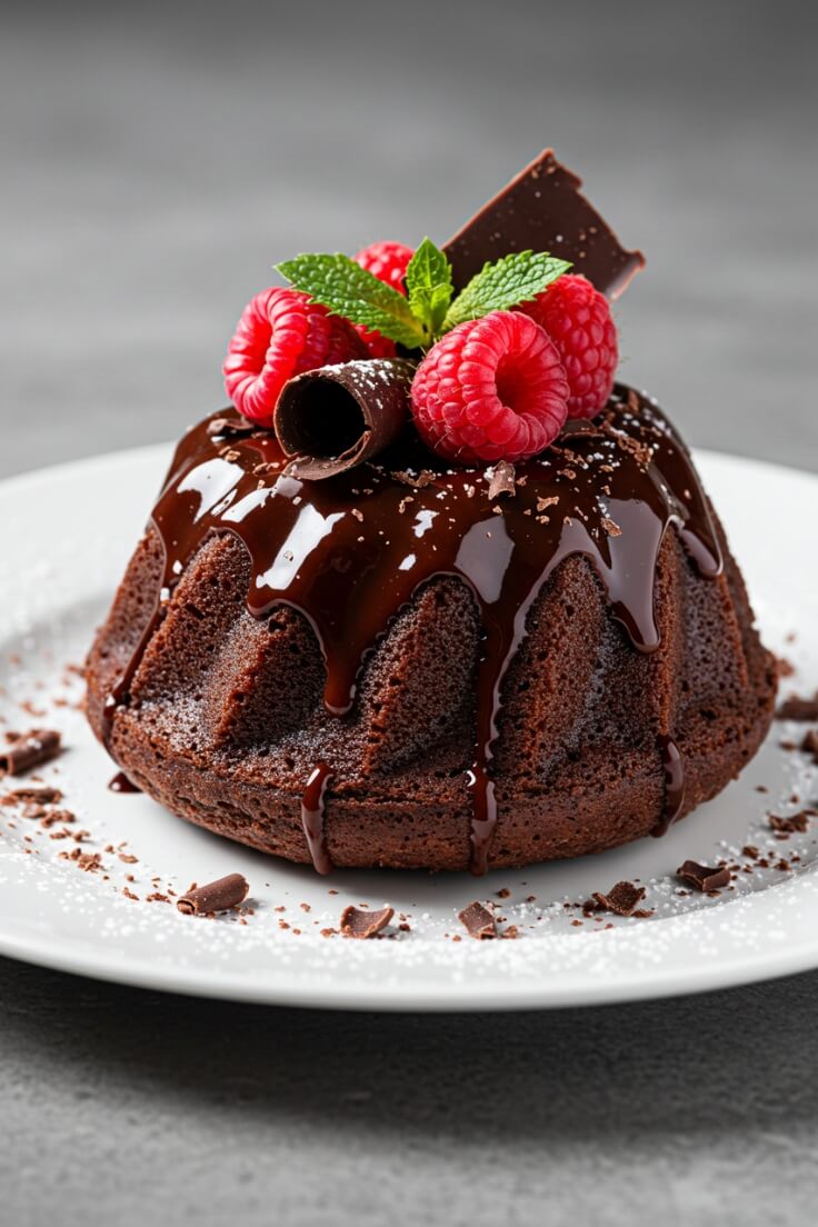 These Mini Chocolate Bundt Cakes are a chocolate lover’s dream!