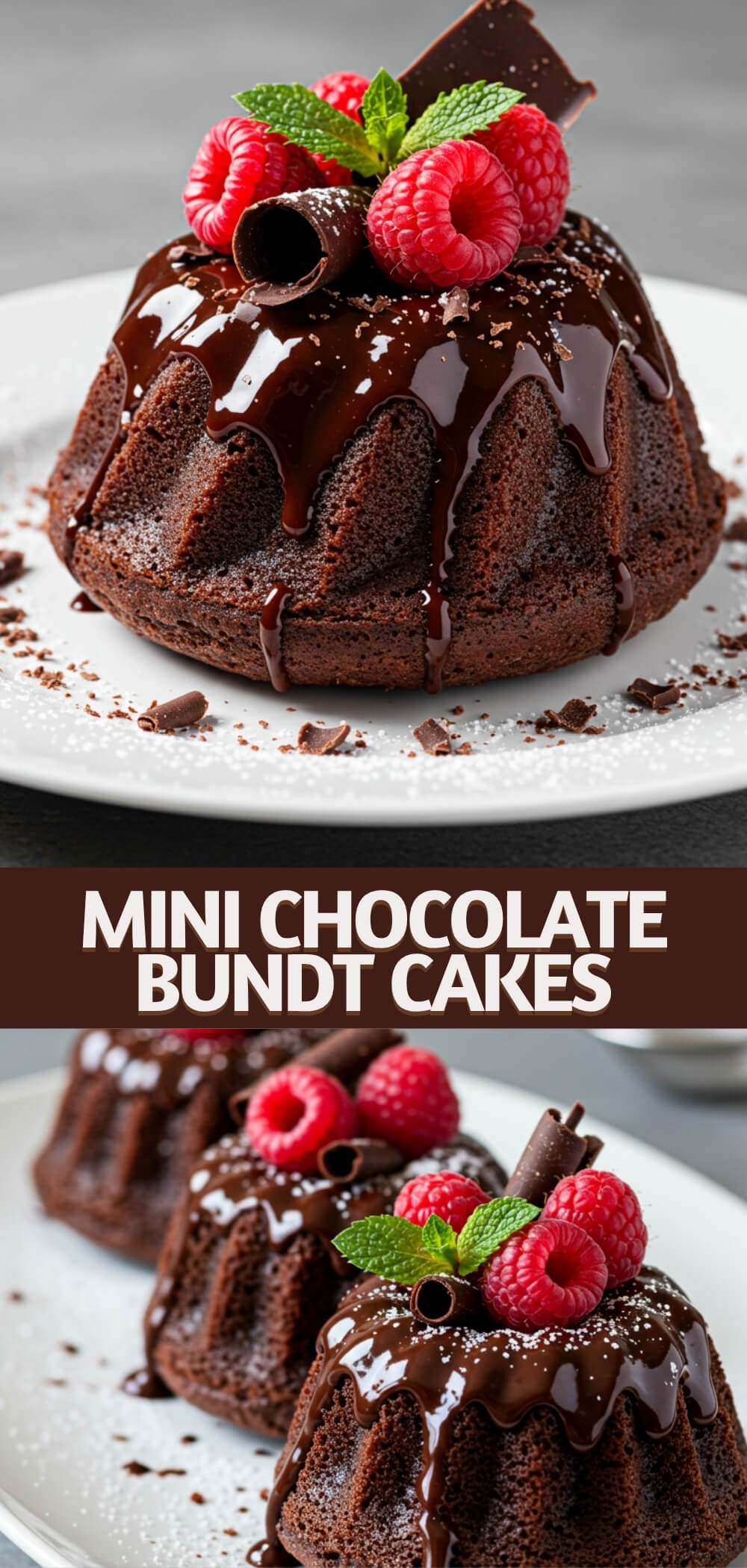 These Mini Chocolate Bundt Cakes are a chocolate lover’s dream!