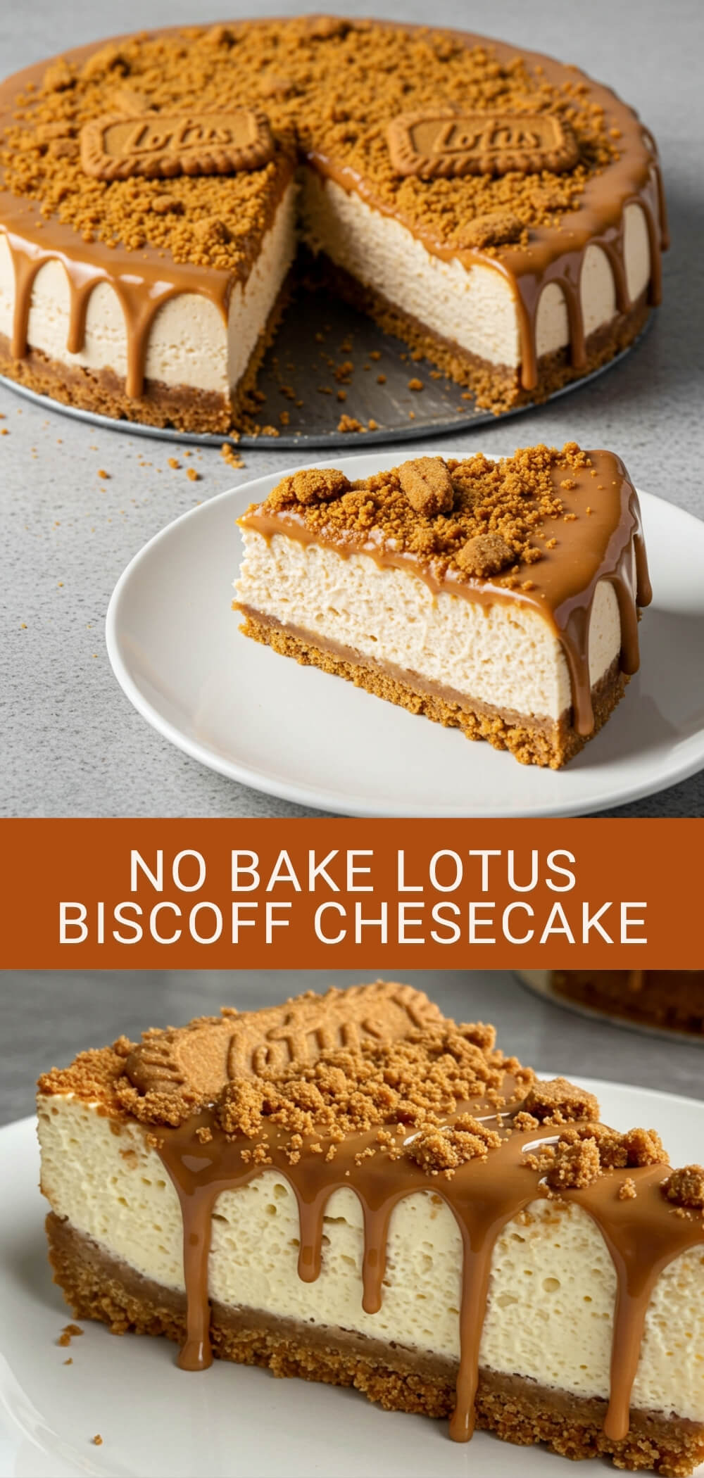 This dreamy no-bake Biscoff acheesecake is rich, creamy, and layered with cookie butter magic—easy to make, hard to resist! 🍰✨🧡