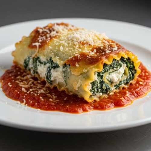 Spinach Lasagna Roll Ups are a delicious twist on classic lasagna with creamy ricotta, fresh spinach, and gooey cheese rolled inside tender noodles. Perfect for a cozy dinner!