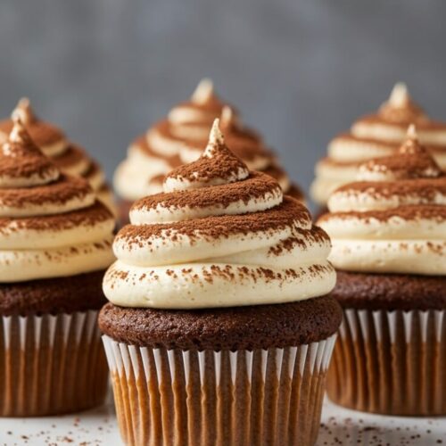 Tiramisu Cupcakes combine rich espresso-soaked flavor with fluffy mascarpone frosting and a dusting of cocoa—your favorite Italian dessert in cupcake form!
