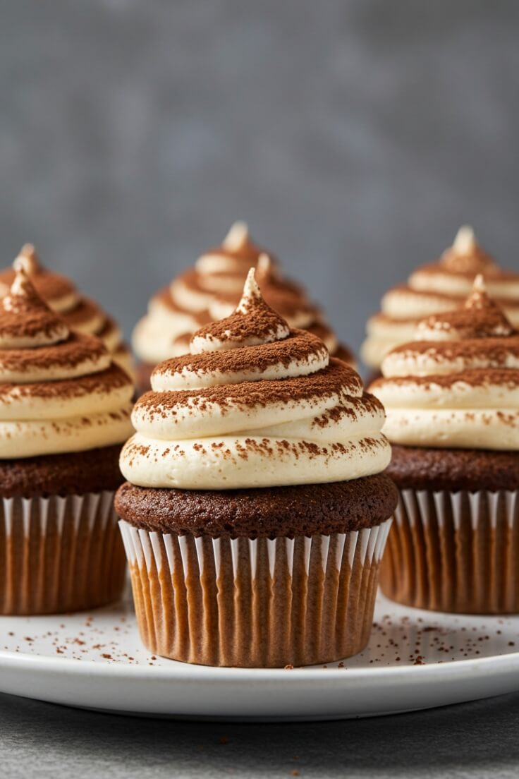 Tiramisu Cupcakes combine rich espresso-soaked flavor with fluffy mascarpone frosting and a dusting of cocoa—your favorite Italian dessert in cupcake form!
