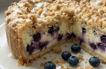 Easy Blueberry Cheesecake Crumb Cake (Perfect for Brunch!)