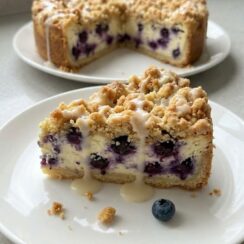 Easy Blueberry Cheesecake Crumb Cake (Perfect for Brunch!)