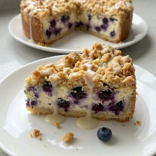 Easy Blueberry Cheesecake Crumb Cake (Perfect for Brunch!)