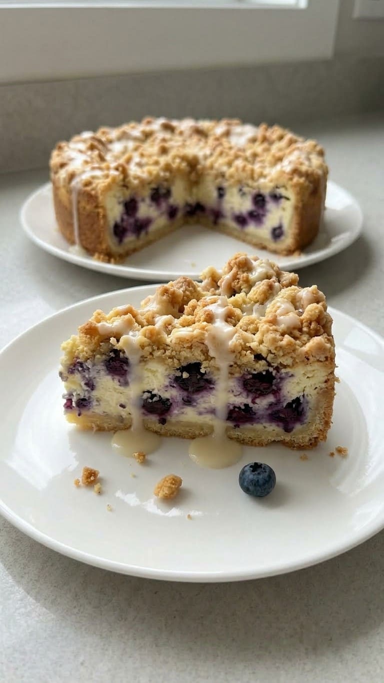 Easy Blueberry Cheesecake Crumb Cake (Perfect for Brunch!)