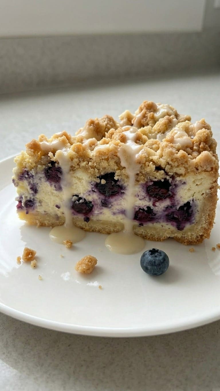 Easy Blueberry Cheesecake Crumb Cake (Perfect for Brunch!)