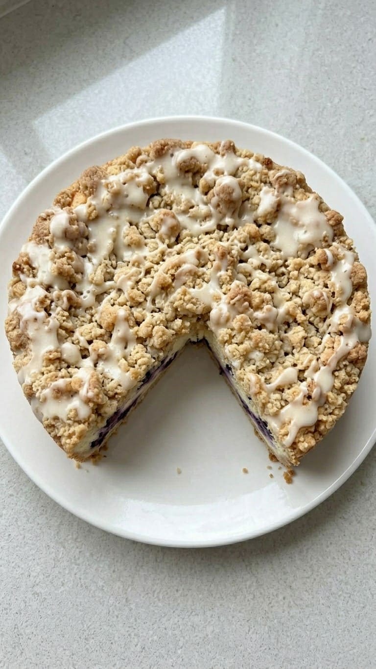 Easy Blueberry Cheesecake Crumb Cake (Perfect for Brunch!)