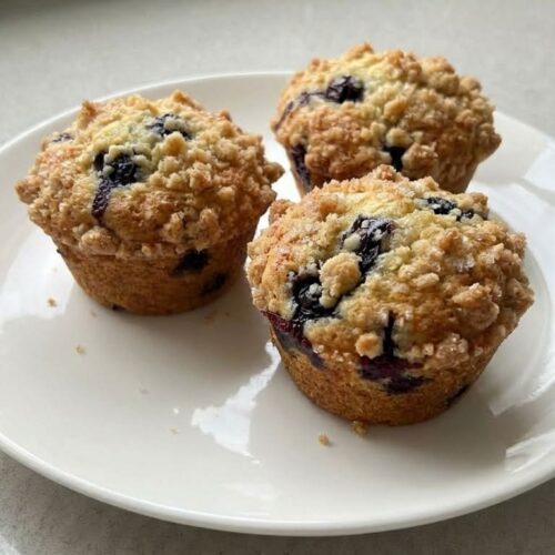 Easy Blueberry Cream Cheese Muffins (Bakery-Style!)