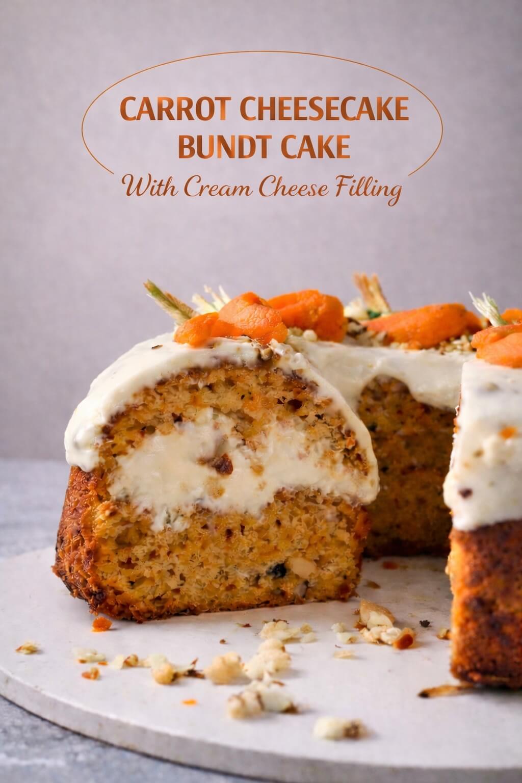 Carrot Cheesecake Bundt Cake
