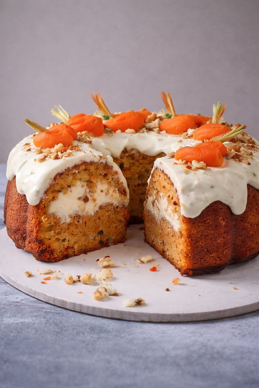 Carrot Cheesecake Bundt Cake