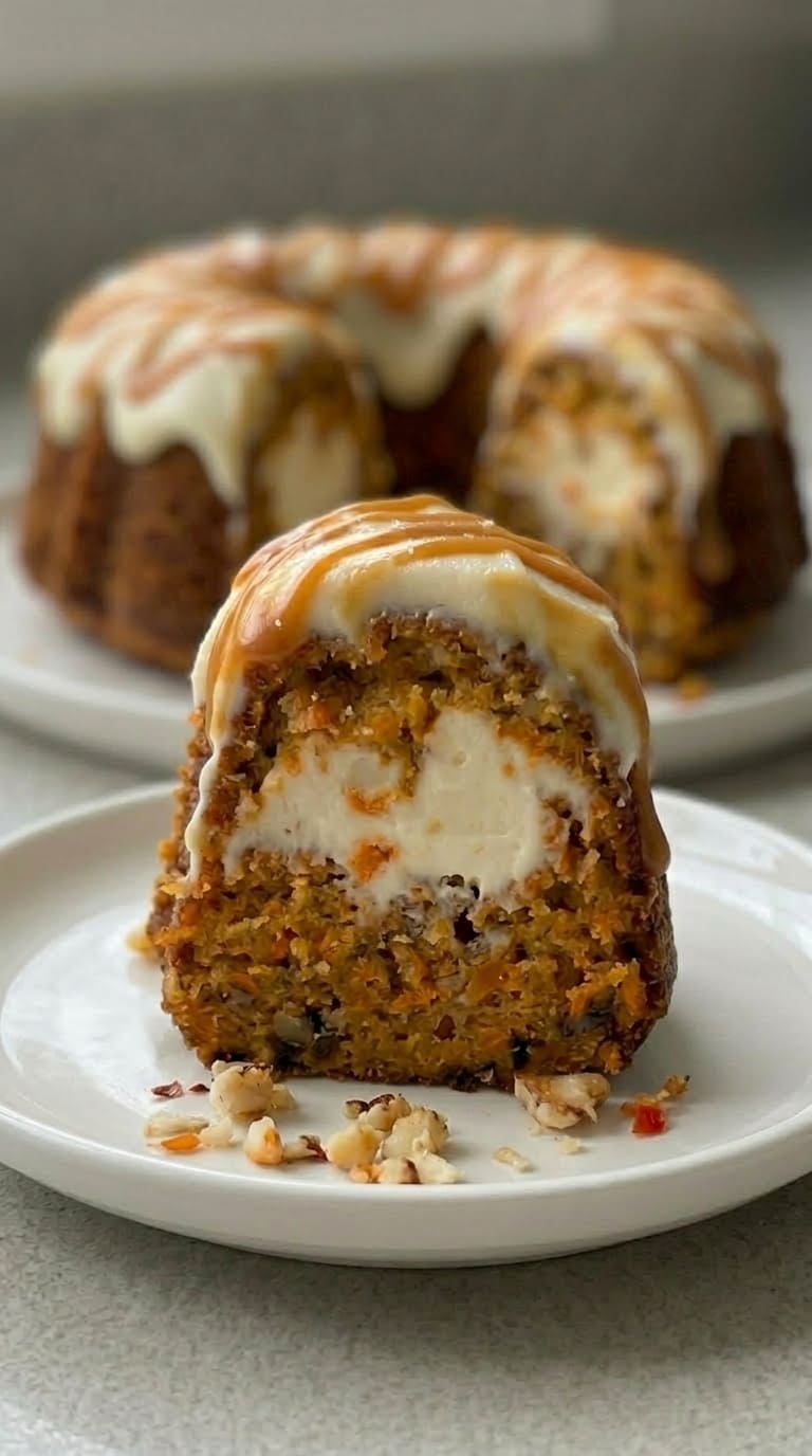 Carrot Cheesecake Bundt Cake – Swirled, Spiced & Perfect
