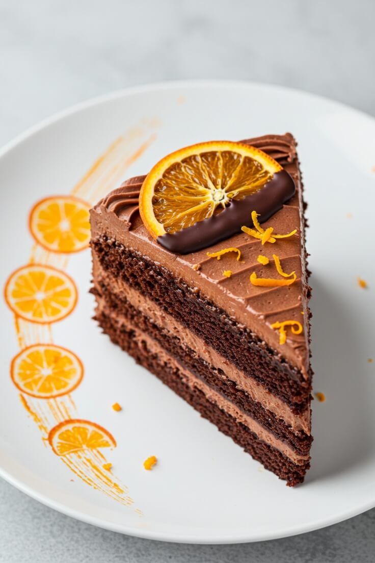 Zesty orange and rich chocolate swirl together in this ultra-moist cake topped with citrus-kissed chocolate frosting—bold, bright, and irresistible