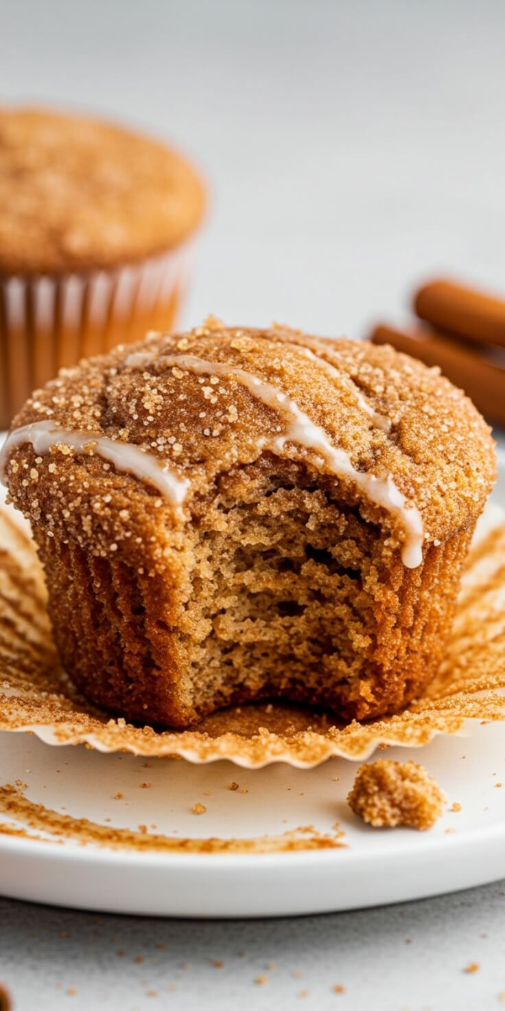 Easy Apple Cider Donut Muffins with Cinnamon Sugar