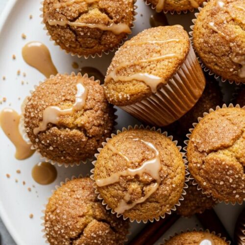 Easy Apple Cider Donut Muffins with Cinnamon Sugar